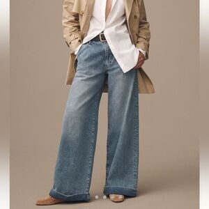 Pilcro High Rise Wide Leg Jeans - Light Blue